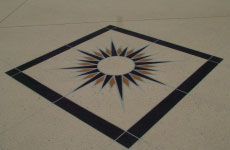 Concrete Stencil Diamon Compass